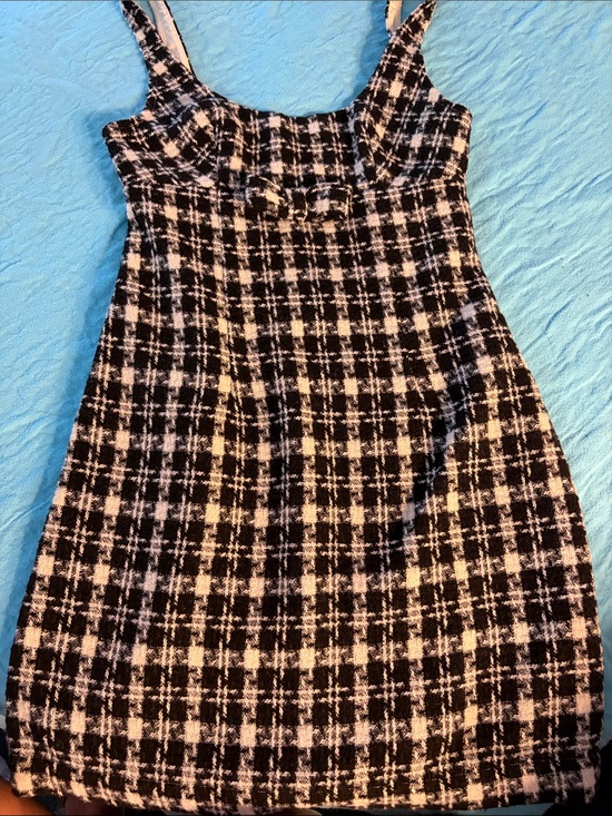 Urban Outfitters Dresses & Skirts - Ladies Black and Cream Plaid Sleeveless Dress